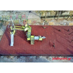 Νέα πιστοποιημένη παιδική χαρά με πολυσύνθετο όργανο και 3θεσια κούνια στον Δήμο Θέρμου