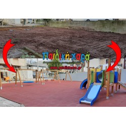 Ανακαίνιση παιδικής χαράς στον Δήμο Καλαβρύτων Νομού Αχαίας με δάπεδο EPDM
