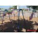 Παιδική χαρά πλατείας με μεταλλικά όργανα