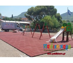 Κατασκευή νέας παιδικής χαράς στην Δυτική Ελλάδα με ελαστικό δάπεδο EPDM