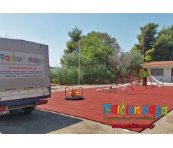 Κατασκευή νέας παιδικής χαράς στην Δυτική Ελλάδα με ελαστικό δάπεδο EPDM