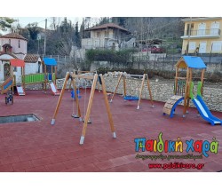 Ανακαίνιση παλαιού χώρου παιδικής χαράς με ξύλινο εξοπλισμό στον νομό Αχαΐας