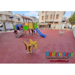 Ανακαίνιση παιδικής χαράς στον Δήμο Καλαβρύτων Νομού Αχαίας με δάπεδο EPDM