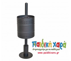 Επιστύλιος μεταλλικός κάδος μονός (απορριμματοδέκτες)