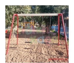 Μεταλλική κούνια παιδικής χαράς παιδιών 2 θέσεων