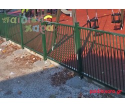 Μεταλλική περίφραξη παιδικής χαράς ίσια